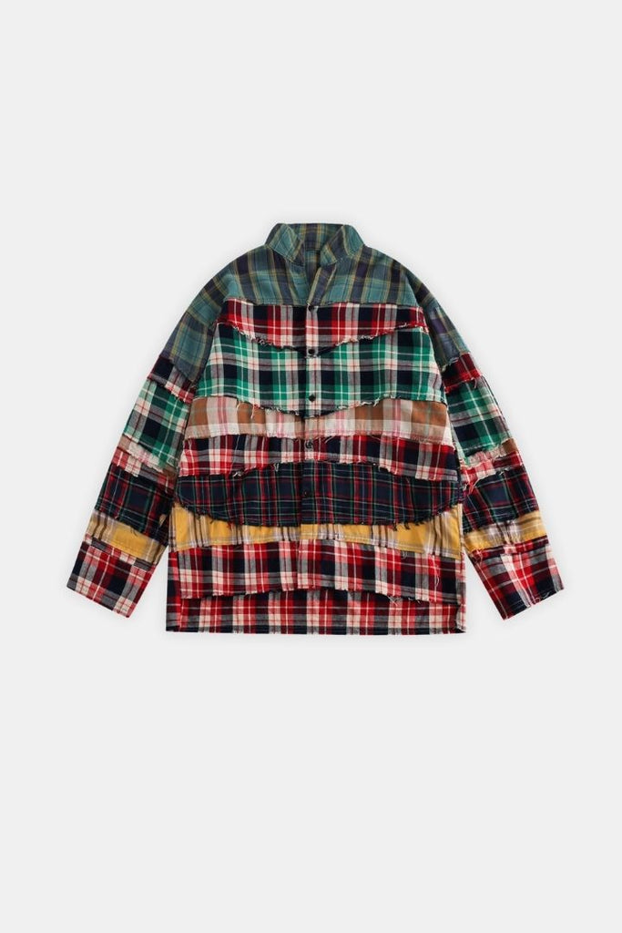 Patchwork Plaid Shirt