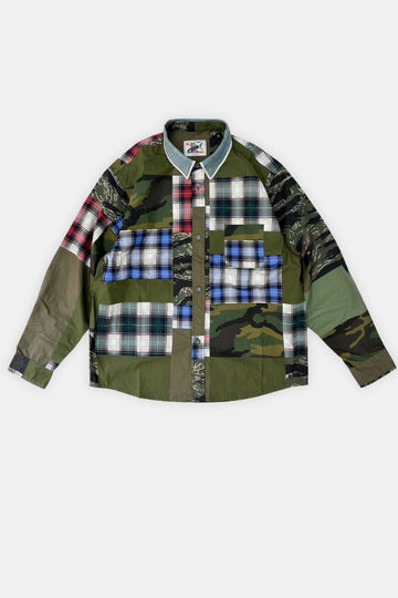 Camo Check Patchwork Shirt